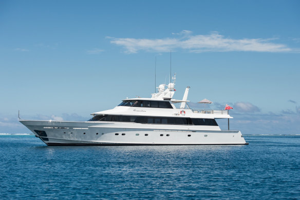 The Dreamtime superyacht at the centre of the border breach.