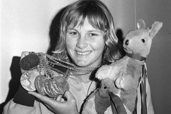 Shane Gould after the 1972 Olympics.