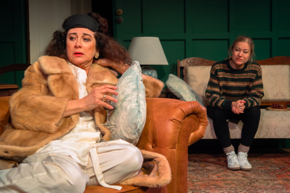 Deborah Galanos’ Rainey is rarely seen without a glass in her hand.