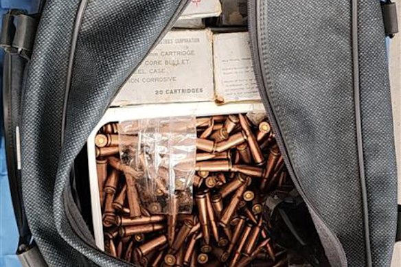 Thousands of rounds of ammunition were seized. 
