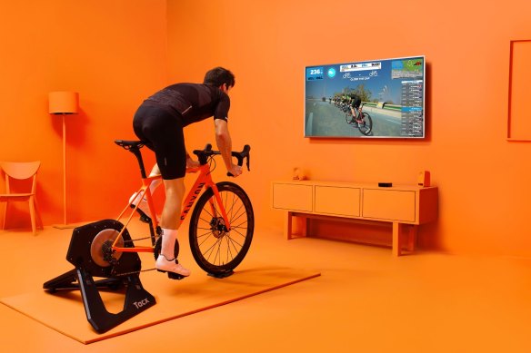 Zwift connects you with a virtual cycling community.