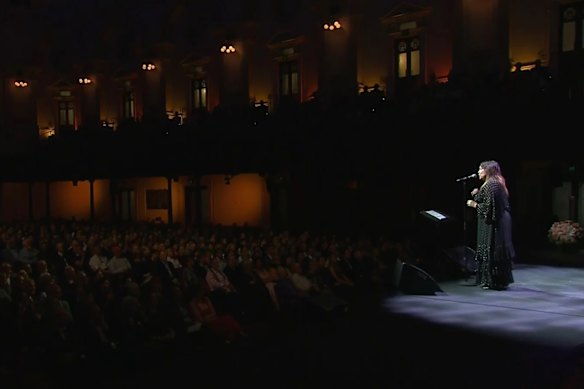 Kate Ceberano singing Amazing Grace. 