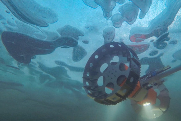 A prototype undersea rover called BRUIE being tested in Alaska.