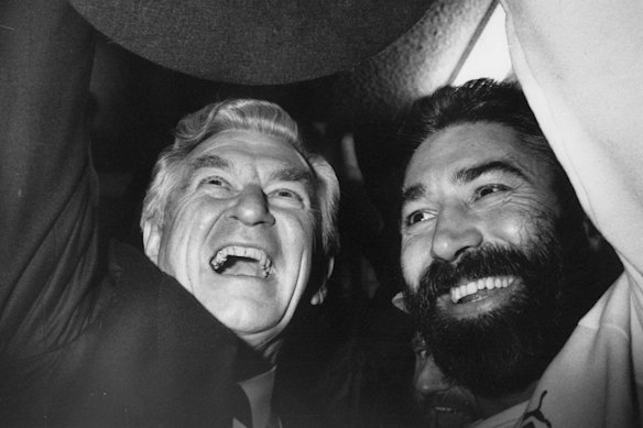 Phil Cleary with Bob Hawke.