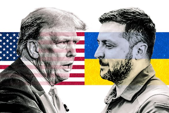 Donald Trump and Volodymyr Zelensky.