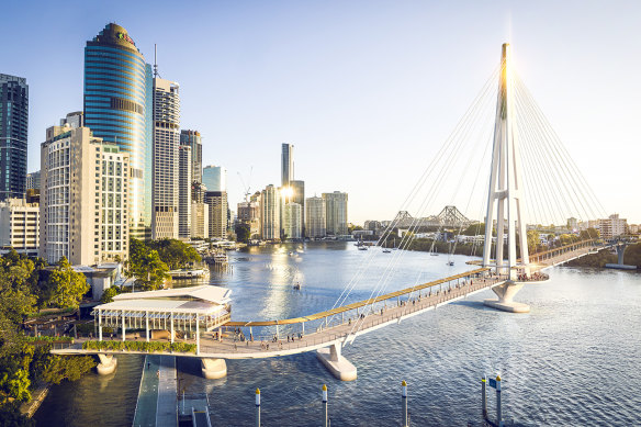 A bridge not too far away… Brisbane’s Kangaroo Point Green Bridge.