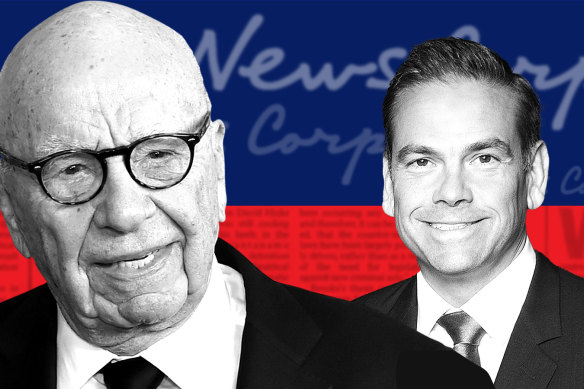 Rupert Murdoch passed the baton as chairman of News Corp to his first son, Lachlan.