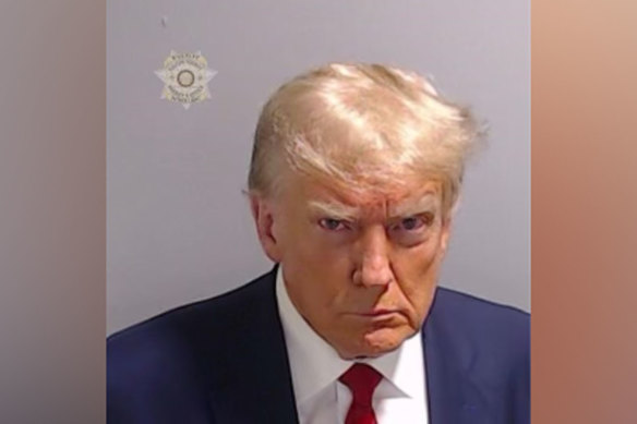 Former president Donald Trump’s mug shot.