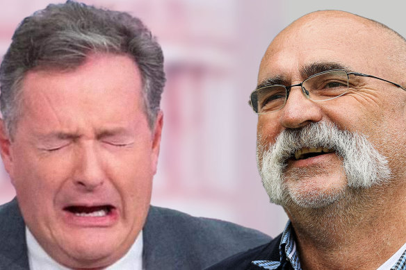 Piers Morgan and Merv Hughes had a difference of opinion. 