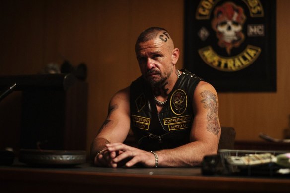 Nable plays a bikie boss in 1 per cent, a film he also wrote.