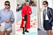 Paul Mescal in pinstriped boxers at a Gucci show; Pedro Pascal bares it at the Met Gala; actor Jacob Elordi in pleated shorts and jacket at a Valentino show.