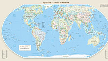 The Equal Earth projection is a more accurate two-dimensional depiction of the world.