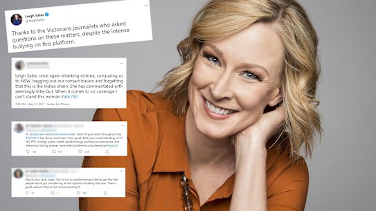 7.30 presenter Leigh Sales has faced criticism for her coverage of the Victorian lockdowns. 