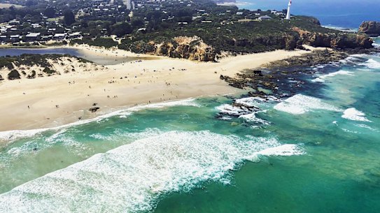 A rip at Aireys Inlet on the Great Ocean Road.