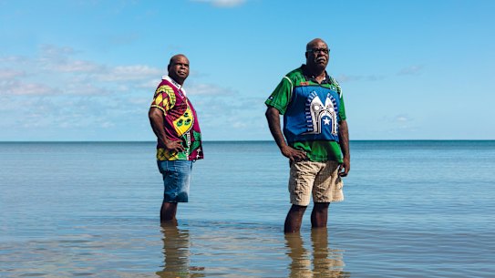 Traditional Owners Uncle Pabai Pabai  from the Island of Boigu and Uncle Paul Kabai from Saibai Island are suing the Australian Government for inaction on Climate Change.