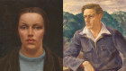 Left: Self portrait, 1934 by Nora Heysen.  Right: Robert H. Black MD, c. 1950 by Nora Heysen. 