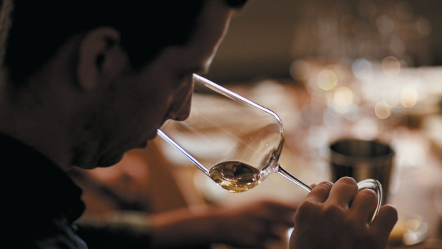 'Grower Champagne' masterclass conducted by Pierre & Sophie Larmandier of the Larmandier-Bernier champagne house, at the at the Carlton Wine Room in Melbourne.