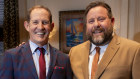 Toddy McKenney (left) plays neat-freak Felix Ungar, and Shane Jacobson the slovenly Oscar Madison, in a revival of Neil Simon’s The Odd Couple.