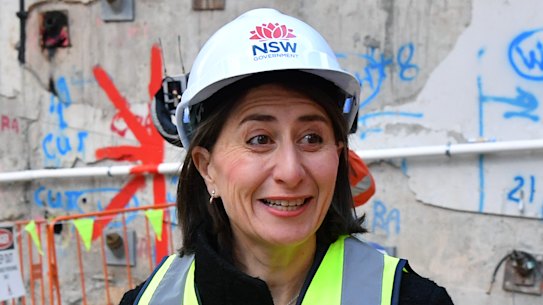 NSW Premier Gladys Berejiklian, at the Martin Place Metro North Site in Sydney, on Wednesday, urged voters to "trust the process".