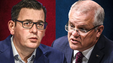 Victorian Premier Daniel Andrews and Prime Minister Scott Morrison.