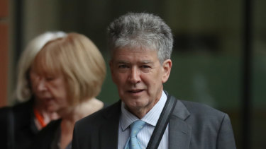 Michael Staindl leaves the Federal Court after the case was heard in February.