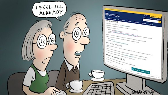 Applying for the Commonwealth Seniors Health Card online can take you around in circles.