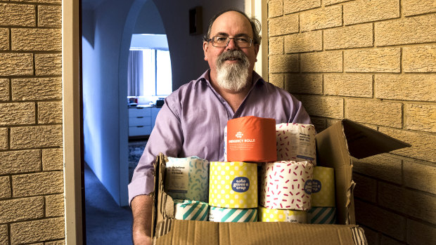University lecturer Stewart Jackson said thieves nicked a quarter of his toilet paper delivery in Kensington last week.