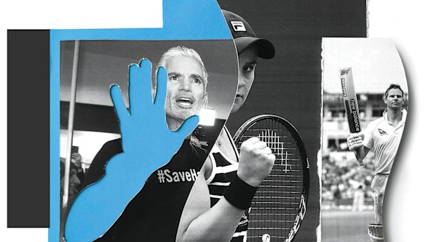 Craig Foster, Ash Barty and Steve Smith.