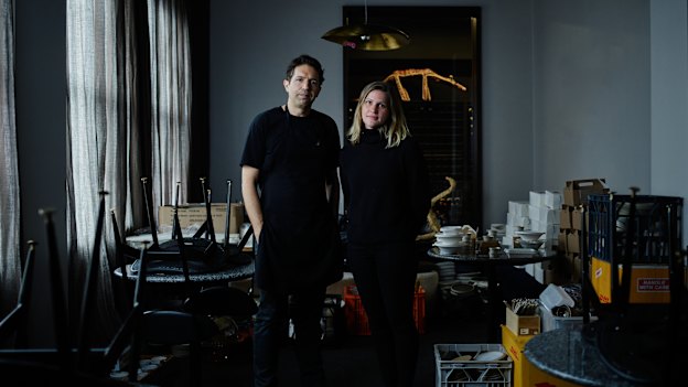 Ben Shewry with his girlfriend Kylie Staddon, Attica’s operations manager, whom he calls its “unsung hero”.