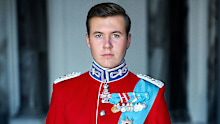 Crown Prince Christian of Denmark, Count of Monpezat, photographed for his 21st birthday on October 15, wearing the uniform of the Royal Life Guards which he serves under as a second lieutenant.