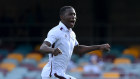 Shamar Joseph leads the Windies on a merry run.