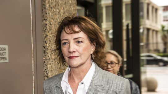 Fiona Brown outside the Federal Court in Sydney on Tuesday.