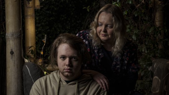 Jack Murray, with his mother, Sue, believes all-boys schools could be a breeding ground for toxic masculinity.