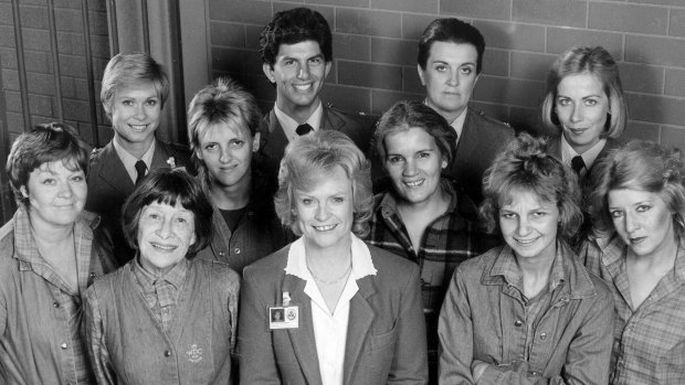 The cast of Prisoner in 1983.
