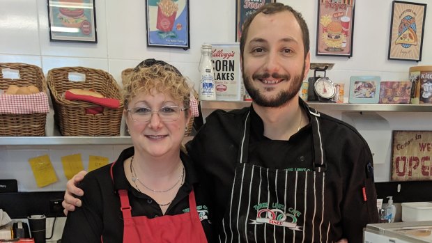 Grace Najdovski and her son Anthony at Three Links Cafe in Campbellfield. 