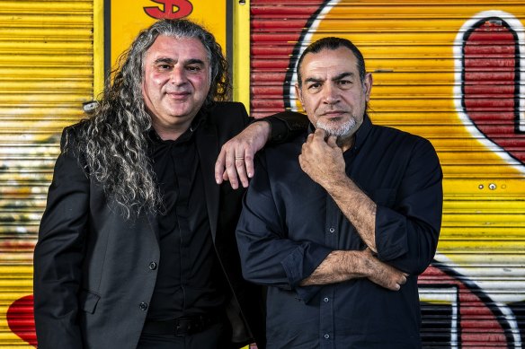 Curator Michael Dagostino (left) and artist Khaled Sabsabi.