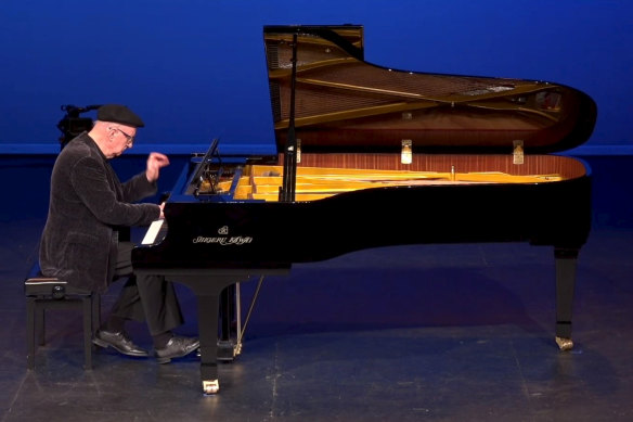 Pianist Stephen McIntyre at Melbourne Digital Concert Hall in 2020.