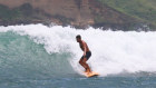 Justin Seskin enjoys surfing at Lombok, in Indonesia: “The waves and the conditions are perfect for me.” 