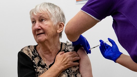 Jane Malysiak, then 84, was the first  Australian to receive a COVID-19 vaccination back in February.