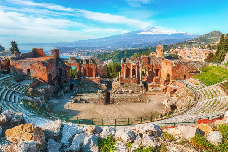 Ruins of ancient Greek theater in Taormina and Etna volcano in the background. Coast of Giardini-Naxos bay, Sicily, Italy, Europe. SunJan29cover
iStock
TRAVELLER
reuse permitted for print and online
2023 countries to visit cover story
