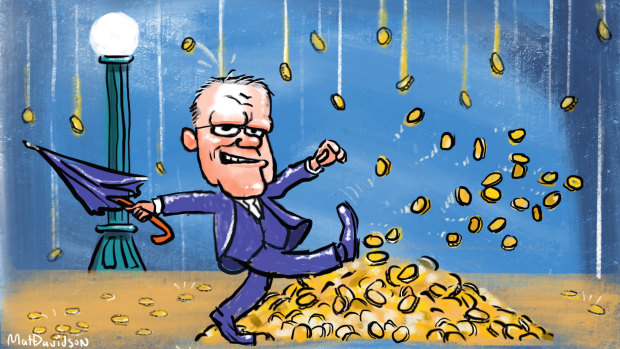 Prime Minister Scott Morrison is headlining a fundraiser on the same day as Labor leader Bill Shorten. Illustration: Matt Davidson