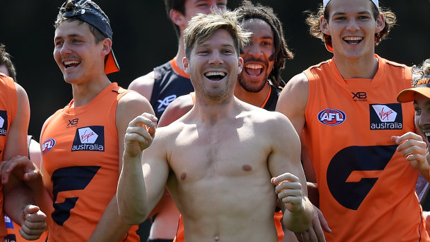 Public enemy: Toby Greene tends to rub opposition fans the wrong way, but GWS Giants coach Leon Cameron says he "thrives" off booing.