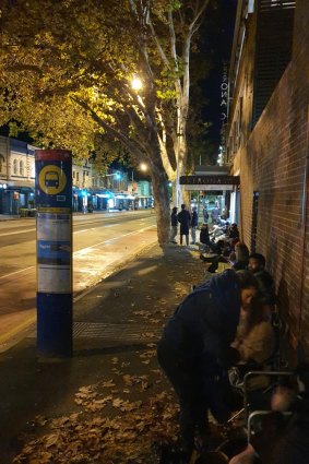 The queue outside the Incognito Art Show at 4.30am on Oxford Street last Saturday.