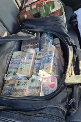 Police seize $3 million in cash during a routine traffic stop on the Gold Coast.
