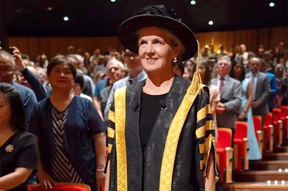 Julie Bishop’s role at the ANU is expected to conclude in December.