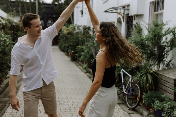 Engaged couple Rosa Lynes-Ross, 20 and Joshua Bowden, 23, are unable to get married under the public health order in NSW. 