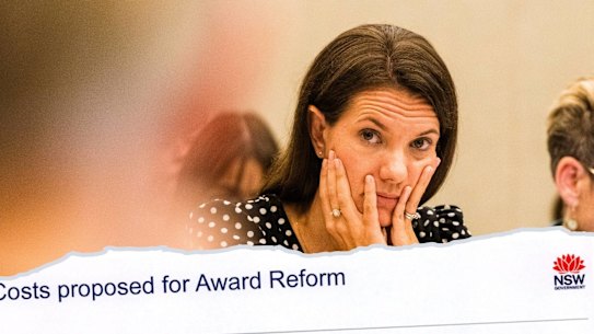 An excerpt from an internal NSW Health document detailing the cost of a pay rise for psychiatrists.