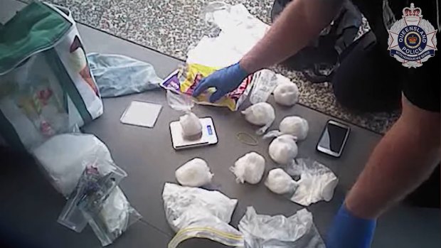 Part of the drug haul seized by Brisbane detectives.