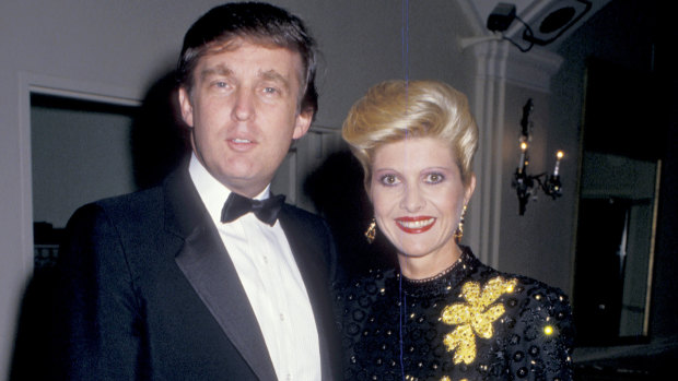 Donald Trump with first wife Ivana at a New York party.