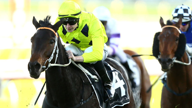 Swan song:  Danish Twist  wins  the June Stakes at Randwick in 2016.